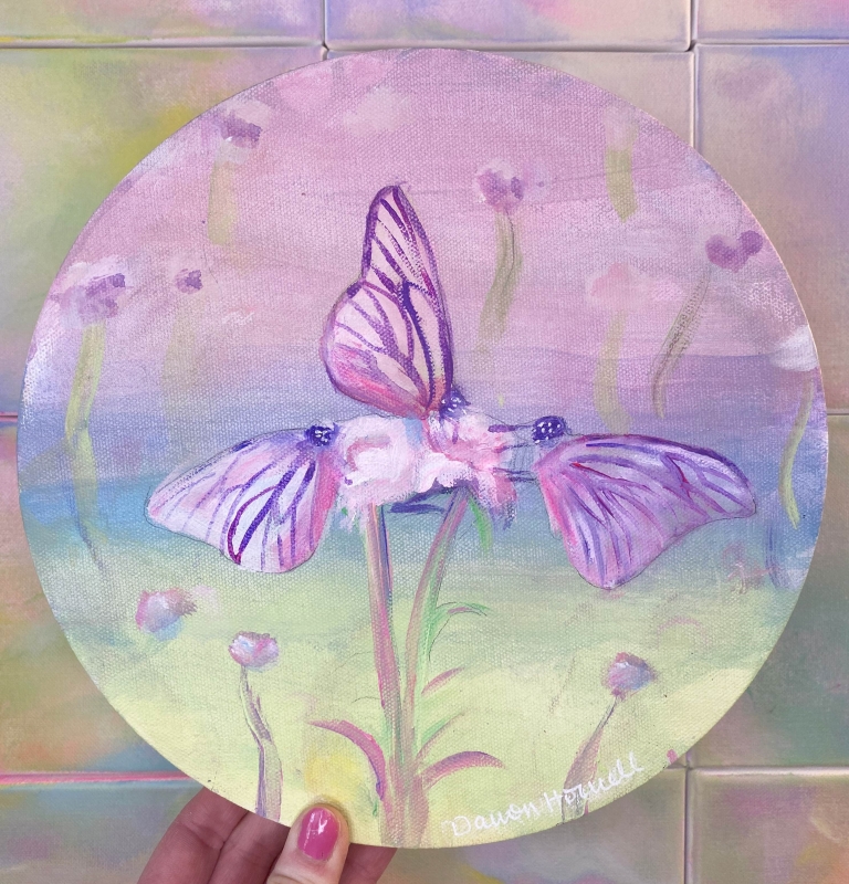 Pastel Dream Butterflies by artist dawn howell